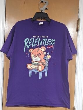 Relentless Love Graphic Tee - Purple